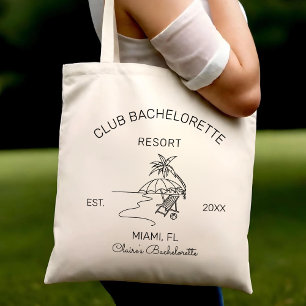 Club Bachelorette Bridesmaid Sea Beach Destination Tote Bag