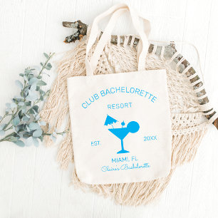 Club Bachelorette Martini Beach Pool Destination Tote Bag