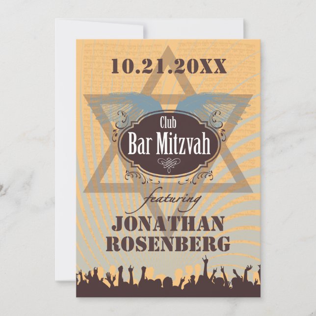 Club Bar Mitzvah Invitation (Front)