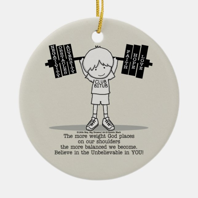 Club BITUB- More Balanced Ceramic Tree Decoration (Front)