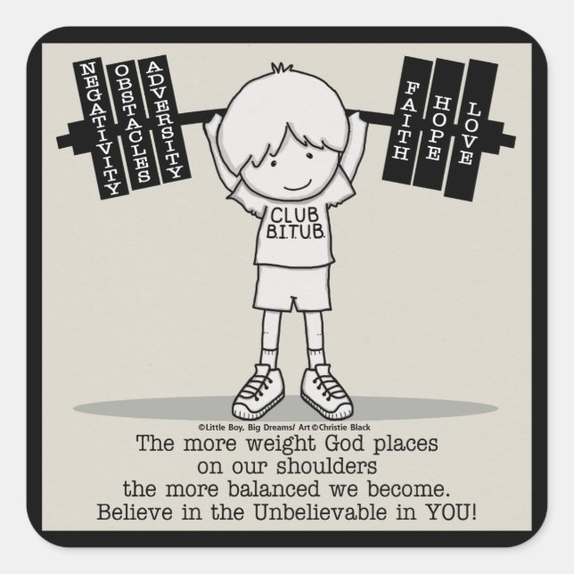 Club BITUB- More Balanced Square Sticker (Front)