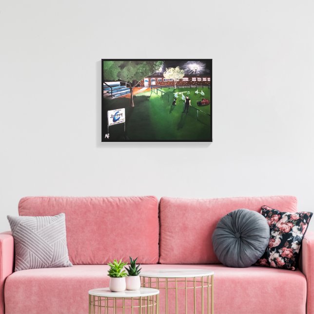 Club Canino Boomerang Painting by Alfred Fox Canvas Print (Insitu(LivingRoom))