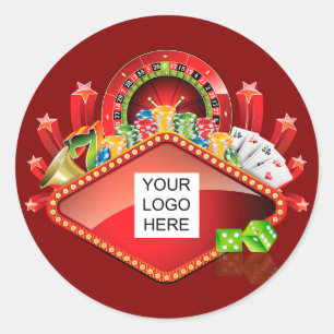 Club Casino Night Classic Round Sticker