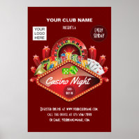Club Casino Night Party personalised add photo