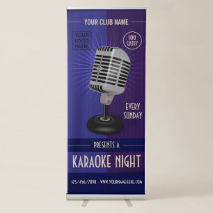 Club/Corporate Karaoke Party add logo Retractable Banner