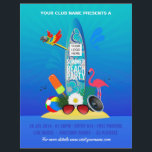 Club/Corporate Summer Beach Party add photo & logo Flyer<br><div class="desc">Personalised Beach Party flyers versatile for any type of club/association or organisation.</div>