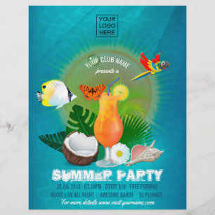 Club/Corporate Summer Party add photo Invitation Flyer