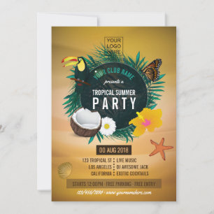Club/Corporate Tropical Summer add photo and logo
