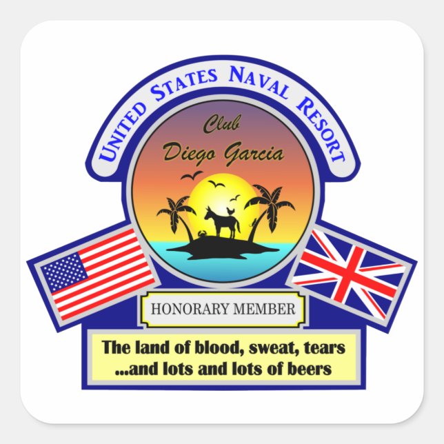 Club Diego Garcia Square Sticker (Front)