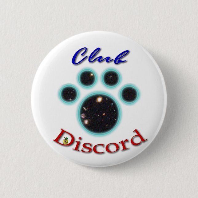 club discord paw button! 6 cm round badge (Front)