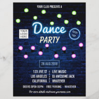 Club DJ Dance Music Party add logo invitation