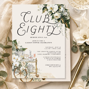 Club Eighty Grand Hotel 80th Birthday Invitation
