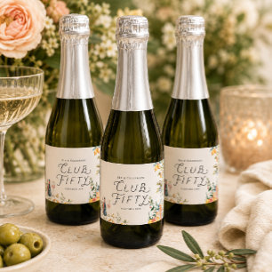 Club Fifty Garden Supper Champagne Labels