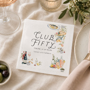 Club Fifty Garden Supper Cocktail Napkins