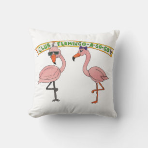 Club Flamingo a Go-Go Cushion