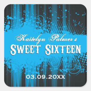 Club Flyer Look Sweet 16 Sticker