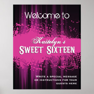 Club Flyer Look Sweet 16 Welcome Poster