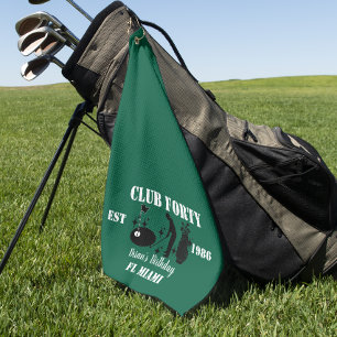 Club Forty Birthday golf Personalised 40th Bday Towel