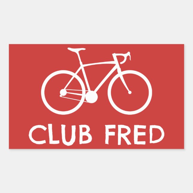 Club Fred Cycling Rectangular Sticker (Front)