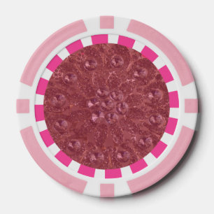Club, Heart, Diamond, Spade Striped Border Poker Chips
