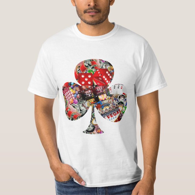Club - Las Vegas Playing Card Shape T-Shirt (Front)