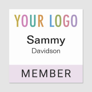 Club Member Badge Company Logo Pin Lilac Purple