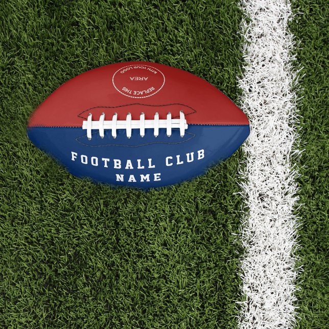 Club Name Logo Red Blue American Football (Creator Uploaded)