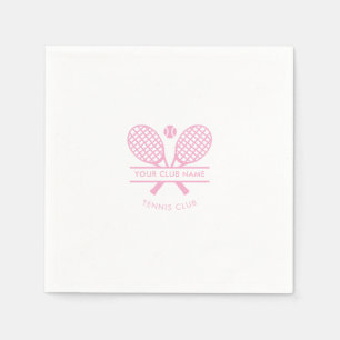 Club Name Tennis Team Pink Motif Any Colour Napkin