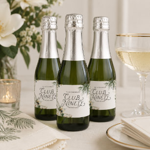 Club Ninety Palm Court 90th Birthday Sparkling Wine Label