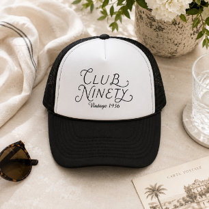 Club Ninety Vintage 90th Birthday Trucker Hat