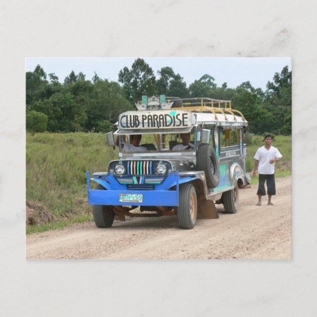 Club Paradise Jeepney Postcard (Front)