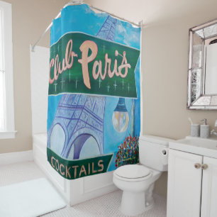 Club Paris Shower Curtain