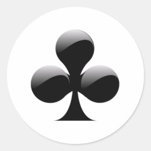 Club Playing Cards Classic Round Sticker
