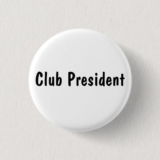 Club President 3 Cm Round Badge (Front)