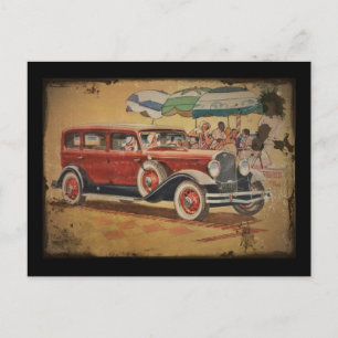 Club Sedan at Beach Postcard
