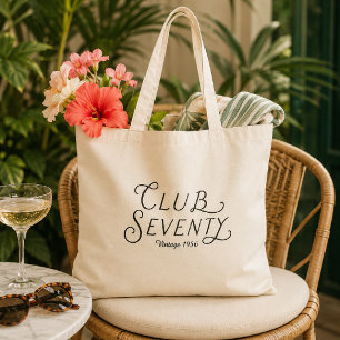 Club Seventy Vintage Birthday Tote Bag