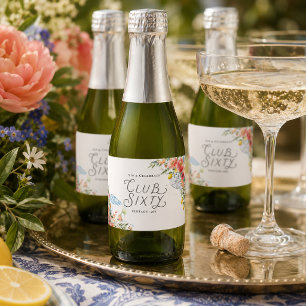Club Sixty Coastal Garden Champagne Labels