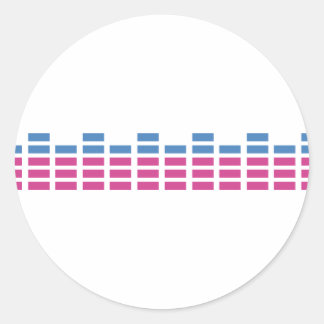 club sound icon classic round sticker