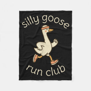 Club Sport Silly Marathon Gymer Running Goose Runn Fleece Blanket