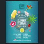 Club Summer Festival custom add photo and logo Flyer<br><div class="desc">Personalised Summer Festival Invitation Flyers versatile for any type of club/association or organisation.</div>