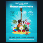Club Summer Music Party add logo and photo Flyer<br><div class="desc">Personalised Summer Music Party Flyers versatile for any type of club/association or organisation.</div>