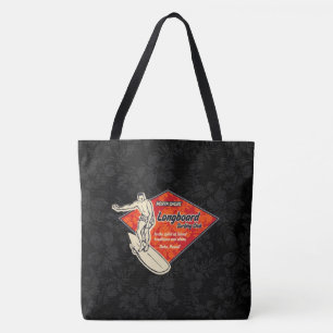 Club Surfing Diamond Hawaiian Hibiscus Beach Bag