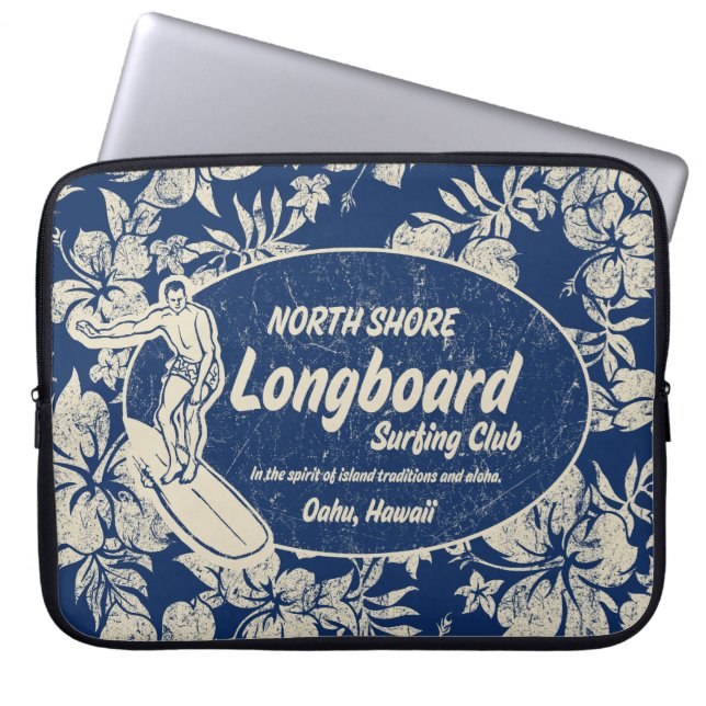 Club Surfing Hawaiian Neoprene Wetsuit Laptop Sleeve (Front)