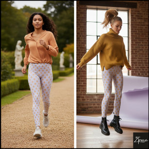 Club Symbol Pattern Light Periwinkle Leggings