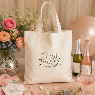 Club Thirty Personalised Birthday Tote Bag