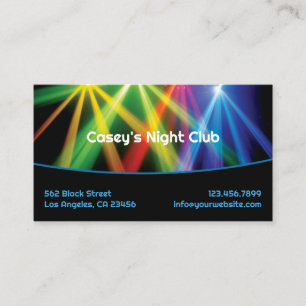 Club Uplighting DJ Business Card