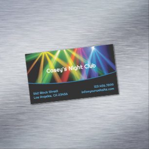 Club Uplighting DJ Magnetic Business Card