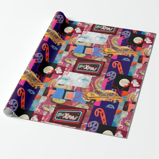 Club Xmas Wrapping Paper (Unrolled)