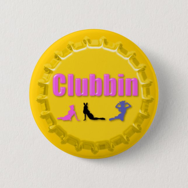 Clubbin Backpack Hat Button Pin (Front)