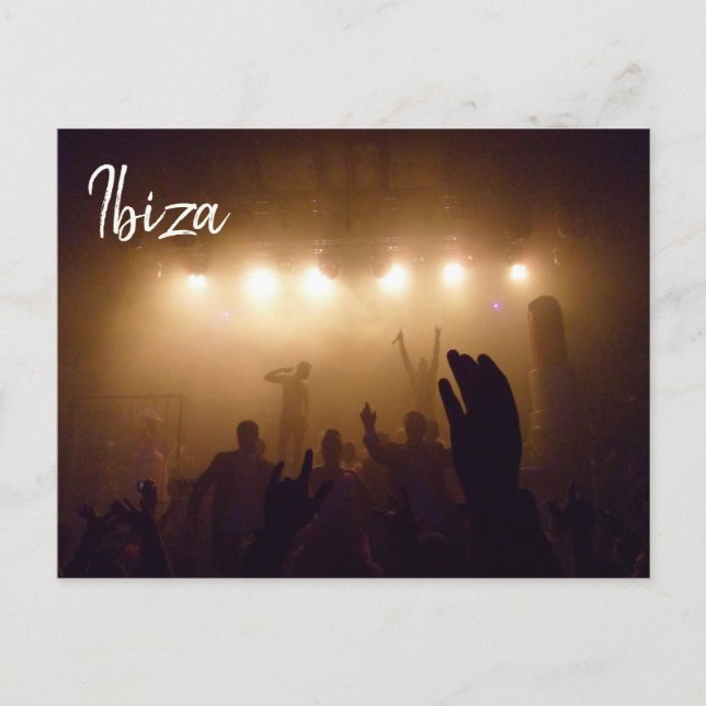 Clubbing in Ibiza Photo Postcard (Front)